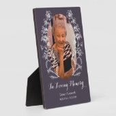 Memorial Foto Plaque Vintag Illustration Blume Fotoplatte (Seite)