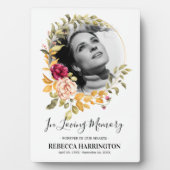 Memorial Foto Plaque Wasserfarbe Rose Gold Rahmen (Vorderseite)