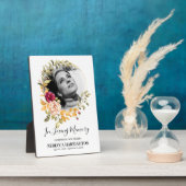 Memorial Foto Plaque Wasserfarbe Rose Gold Rahmen (Seite)