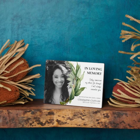 Memorial Foto Platte Greenery Foliage Fotoplatte (Seite)