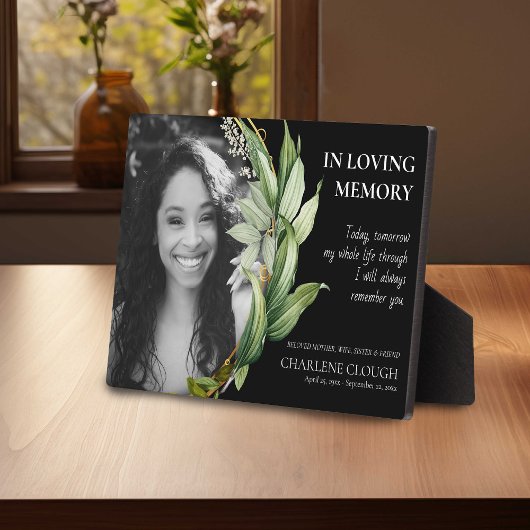 Memorial Foto Platte Greenery Foliage Fotoplatte