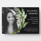 Memorial Foto Platte Greenery Foliage Fotoplatte (Vorderseite)