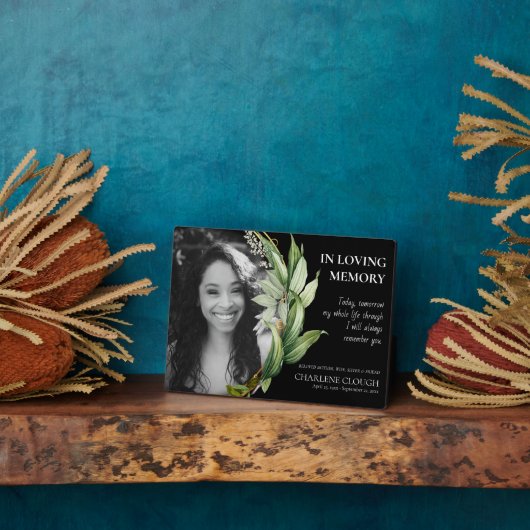 Memorial Foto Platte Greenery Foliage Fotoplatte (Seite)