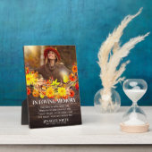 Memorial Foto Platte Rustic Autumn Fall Fotoplatte (Seite)