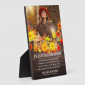 Memorial Foto Platte Rustic Autumn Fall Fotoplatte (Seite)