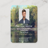 Memorial Foto Prachtssee Park Ducks Wasser Visitenkarte (Rückseite)