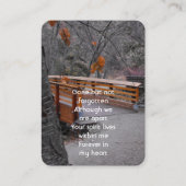 Memorial Foto Prayer Bridge Wald Wilderness Visitenkarte (Vorderseite)