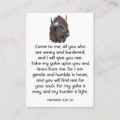 Memorial Foto Prayer Buffalo Bison Tier Visitenkarte (Vorderseite)