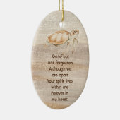 Memorial Foto Prayer Sandy Beach Turtle Keramik Ornament (Rechts)