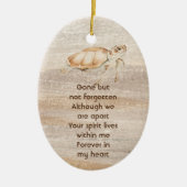 Memorial Foto Prayer Sandy Beach Turtle Keramik Ornament (Vorne)