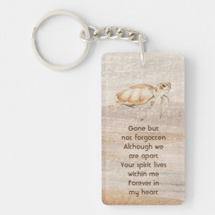 Memorial Foto Prayer Sandy Beach Turtle Schlüsselanhänger