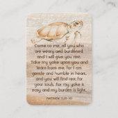 Memorial Foto Prayer Sandy Beach Turtle Visitenkarte (Vorderseite)