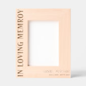 Memorial-Foto-Rahmen mit der Prägung "In Love Memo Geätzte Rahmen (Vorderseite)