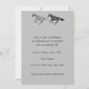 Memorial Foto Service Graphic Art Pferde Einladung
