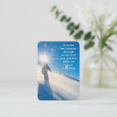 Memorial Foto Skifahren Ski Berge Visitenkarte (Stehend Vorderseite)