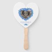 Memorial Foto vergiss-me-not-heart-Programm Fächer (Vorderseite)