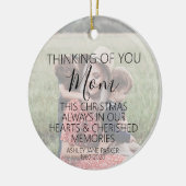Memorial Foto von Gift Christmas In Loving Memory. Keramik Ornament (Links)