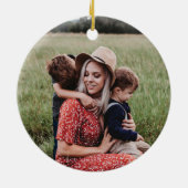 Memorial Foto von Gift Christmas In Loving Memory. Keramik Ornament (Hinten)