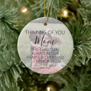 Memorial Foto Weihnachten in Liebe Erinnerung Mutt Keramik Ornament