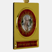 Memorial Foto Weihnachten Rote Gold keltische Knot Banner-Ornament Gold (Rechts)