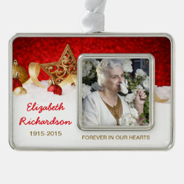 Memorial Foto Weihnachten Weihnachten Weihnachten  Rahmen-Ornament Silber