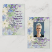 Memorial Foto White Lily Garden Blume Visitenkarte (Vorne/Hinten)