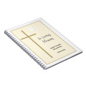 Memorial Funeral Gästebuch Notebook Cross Dove Notizblock (Rechte Seite)