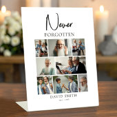 Memorial Funeral Minimalist Photo Collage Sockelschild