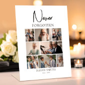 Memorial Funeral Minimalist Photo Collage Sockelschild