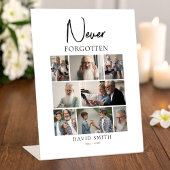 Memorial Funeral Minimalist Photo Collage Sockelschild