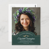 Memorial Funeral Monogram Classic Foto Vielen Dank Postkarte (Vorne/Hinten)