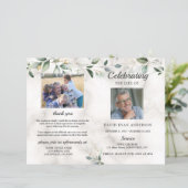 Memorial Funeral Order of Service Marble Programm (Stehend Vorderseite)