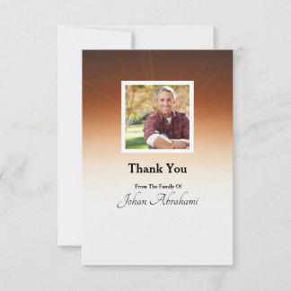 Memorial Funeral Thank You Card Dankeskarte