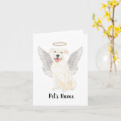 Memorial für das Beileid "White Pitbull Staffy" Karte (Gelbe Blume)