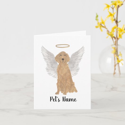 Memorial für das irische Setter-Beileid Karte (Gelbe Blume)