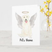 Memorial für das White Labrador-Beileid Karte (Gelbe Blume)