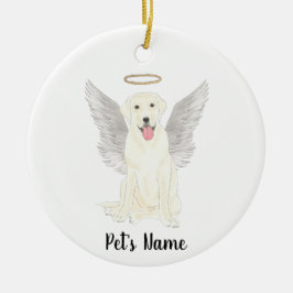 Memorial für das White Labrador-Beileid Keramik Ornament