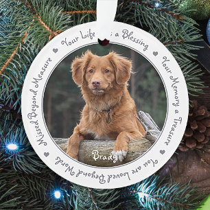 Memorial für den Haustier-Hund-Foto Ornament