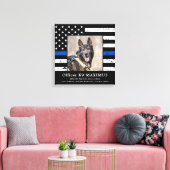 Memorial für den Polizeihund der Thin Blue Line K9 Leinwanddruck (Insitu (Wohnzimmer))