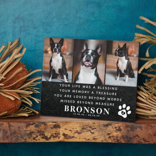 Memorial für den Verlust von Haustieren und FotoCo Fotoplatte (Seite)