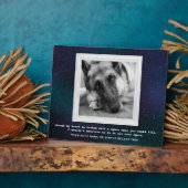 Memorial für deutsche Hirten mit Ihrem Foto Fotoplatte (Seite)