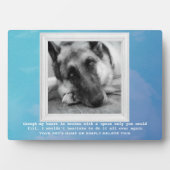 Memorial für deutsche Hirten mit Ihrem Foto Fotoplatte (Vorderseite)