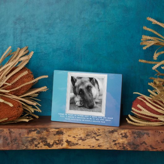 Memorial für deutsche Hirten mit Ihrem Foto Fotoplatte (Seite)
