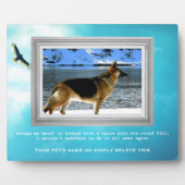 Memorial für deutsche Hirten mit Ihrem Foto Fotoplatte (Vorderseite)