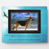 Memorial für deutsche Hirten mit Ihrem Foto Fotoplatte (Vorderseite)