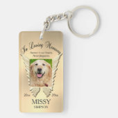 Memorial für Gold Pet Schlüsselanhänger (Rückseite)
