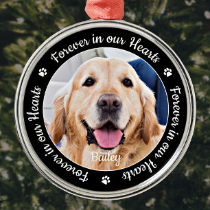 Memorial für Haustiere für immer in unserem Foto f Ornament Aus Metall