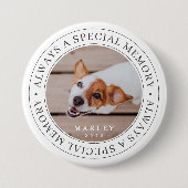 Memorial für Haustiere immer ein besonderes Gedäch Button (Vorderseite)