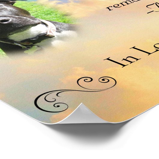 Memorial für Haustiere - Kostenvoranschlag für Hau Poster (Ecke)