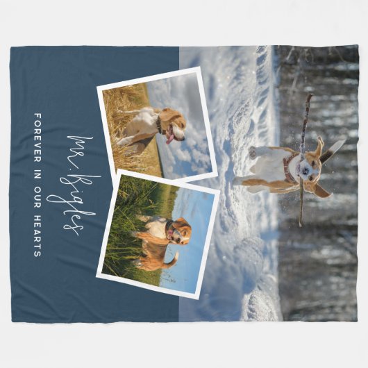 Memorial für Heimdogs 3 FotoCollage Fleecedecke (Vorderseite (Horizontal))